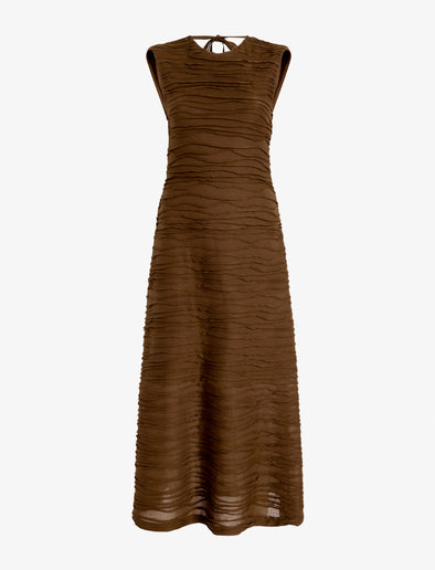 Proenza Schouler Still Life image of Laura Dress in Textured Cotton in Wood