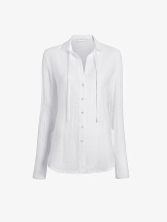 Proenza Schouler Still Life image of Cami Shirt in Crinkle Viscose in White
