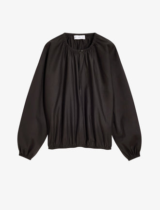 Proenza Schouler Still Life image of Wendy Top in Tech Poplin in Black