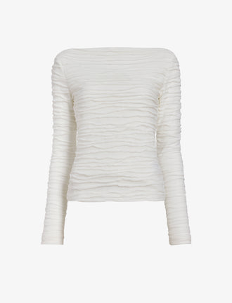 Proenza Schouler Still Life image of Paloma Top in Textured Cotton in White