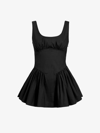 Proenza Schouler Still Life image of Bader Top in Stretch Poplin in Black
