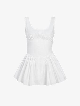 Proenza Schouler Still Life image of Bader Top in Stretch Poplin in White