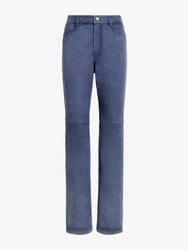 Proenza Schouler Still Life image of Maxine Pant in Suede in Slate