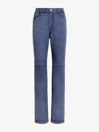 Proenza Schouler Still Life image of Maxine Pant in Suede in Slate