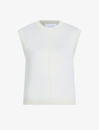 Proenza Schouler Still Life image of Emily Sweater in Plaited Viscose Rib in Off White
