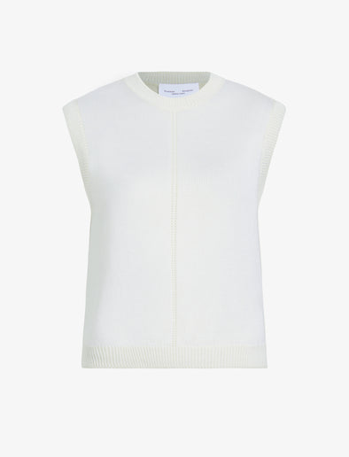 Proenza Schouler Still Life image of Emily Sweater in Plaited Viscose Rib in Off White