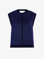 Proenza Schouler Still Life image of Emily Sweater in Plaited Viscose Rib in Dark Ink