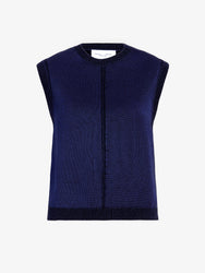 Proenza Schouler Still Life image of Emily Sweater in Plaited Viscose Rib in Dark Ink