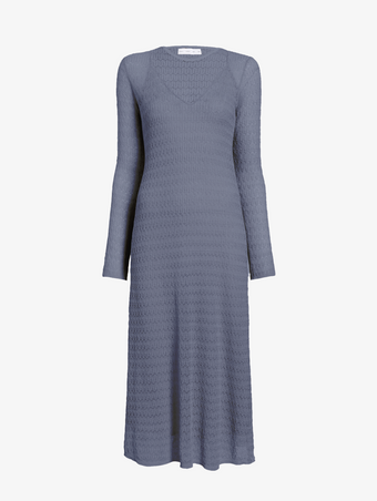 Proenza Schouler Still Life image of Miriam Dress in Crochet in Slate