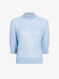 Proenza Schouler Still Life image of Nicola Knit Sweater in Plaited Viscose Rib in Light Oxford
