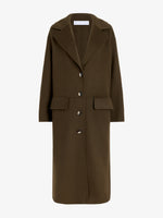 Proenza Schouler Still Life image of Tammy Coat in Double Face Wool in Fatigue
