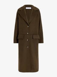 Proenza Schouler Still Life image of Tammy Coat in Double Face Wool in Fatigue