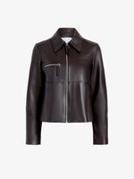 Proenza Schouler Still Life image of Annabel Jacket in Leather in Chocolate