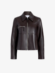 Proenza Schouler Still Life image of Annabel Jacket in Leather in Chocolate
