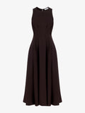 Proenza Schouler Still Life image of Bronwyn Dress in Merino Wool Twill in Chocolate