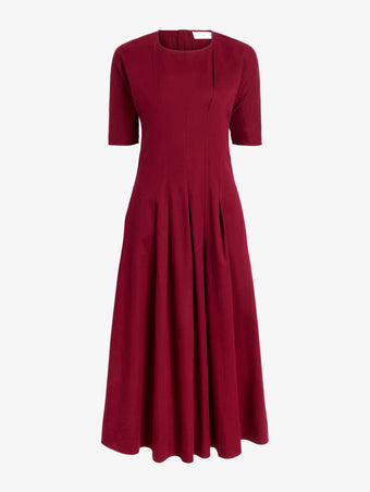 Proenza Schouler Still Life image of Ainsley Dress in Tech Cotton in Claret