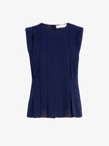 Proenza Schouler Still Life image of Makayla Top in Open Weave Flou in Navy