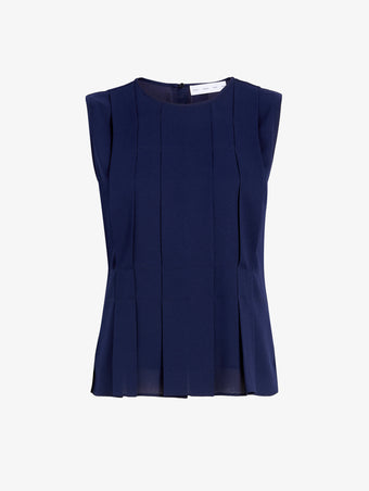Proenza Schouler Still Life image of Makayla Top in Open Weave Flou in Navy