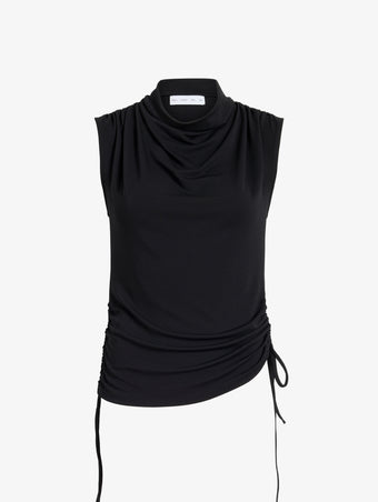 Proenza Schouler Still Life image of Elna Top in Crepe Jersey in Black