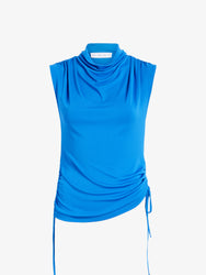 Proenza Schouler Still Life image of Elna Top in Crepe Jersey in Sea
