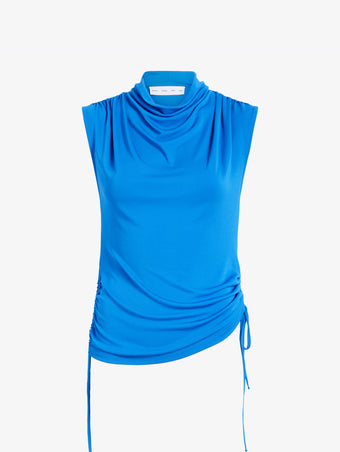 Proenza Schouler Still Life image of Elna Top in Crepe Jersey in Sea