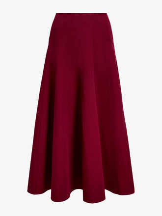 Proenza Schouler Still Life image of Heidi Skirt in Tech Cotton in Claret