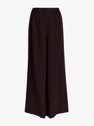Proenza Schouler Still Life image of Meadow Pant in Merino Wool Twill in Chocolate