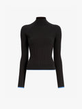 Proenza Schouler flat image of Daniella Sweater in Souffle Knit in chicory