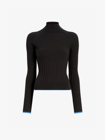 Proenza Schouler flat image of Daniella Sweater in Souffle Knit in chicory