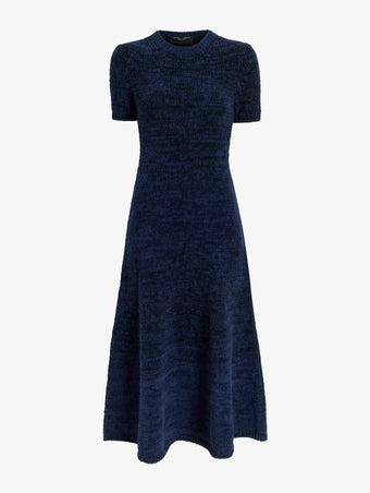 Proenza Schouler Still Life image of Mel Dress in Marled Cotton in Navy, black ombre