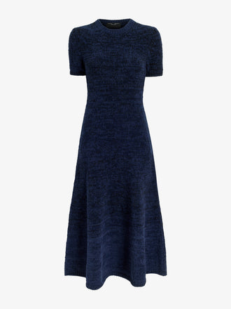 Proenza Schouler Still Life image of Mel Dress in Marled Cotton in Navy, black ombre