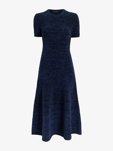 Proenza Schouler Still Life image of Mel Dress in Marled Cotton in Navy, black ombre