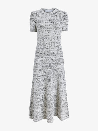 Proenza Schouler Still Life image of Mel Dress in Marled Cotton in Bone, black melange