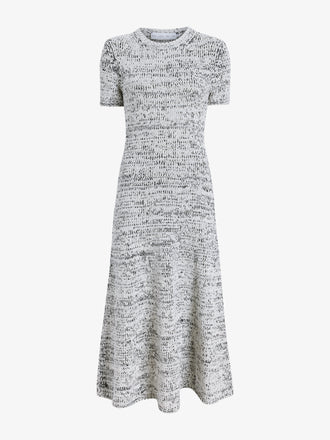 Proenza Schouler Still Life image of Mel Dress in Marled Cotton in Bone, black melange