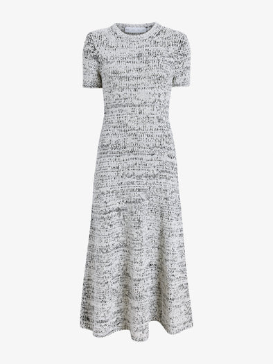 Proenza Schouler Still Life image of Mel Dress in Marled Cotton in Bone, black melange