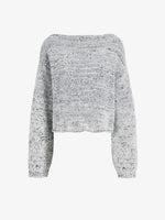 Proenza Schouler Still Life image of Maddox Sweater in Marled Cotton in Bone, black melange