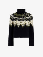 Proenza Schouler Still Life image of Lizzy Sweater in Textured Fairisle in Black Multi