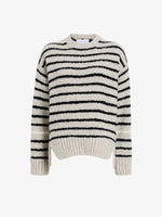 Proenza Schouler Still Life image of Leonie Sweater in Stripe Wool in Dark Grey Multi