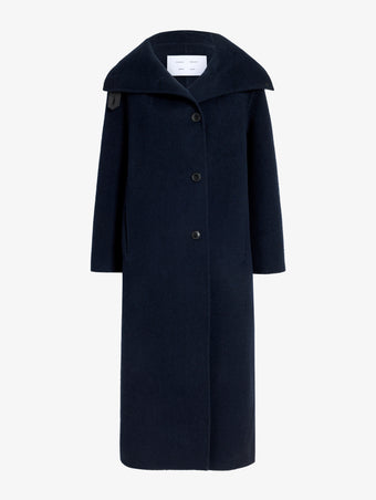 Proenza Schouler Still Life image of Corey Coat in Splittable Wool in Ink