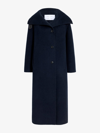 Proenza Schouler Still Life image of Corey Coat in Splittable Wool in Ink