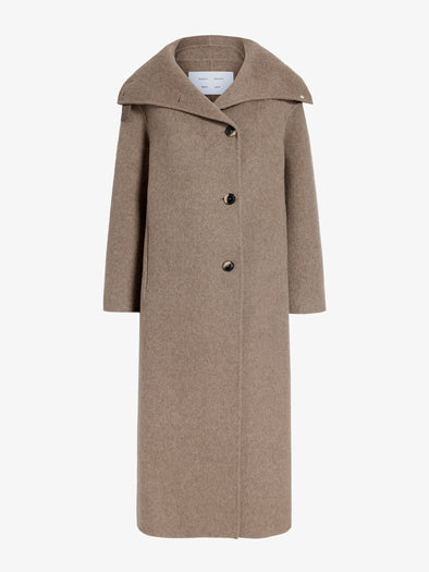 Proenza Schouler Still Life image of Corey Coat in Splittable Wool in Walnut Melange