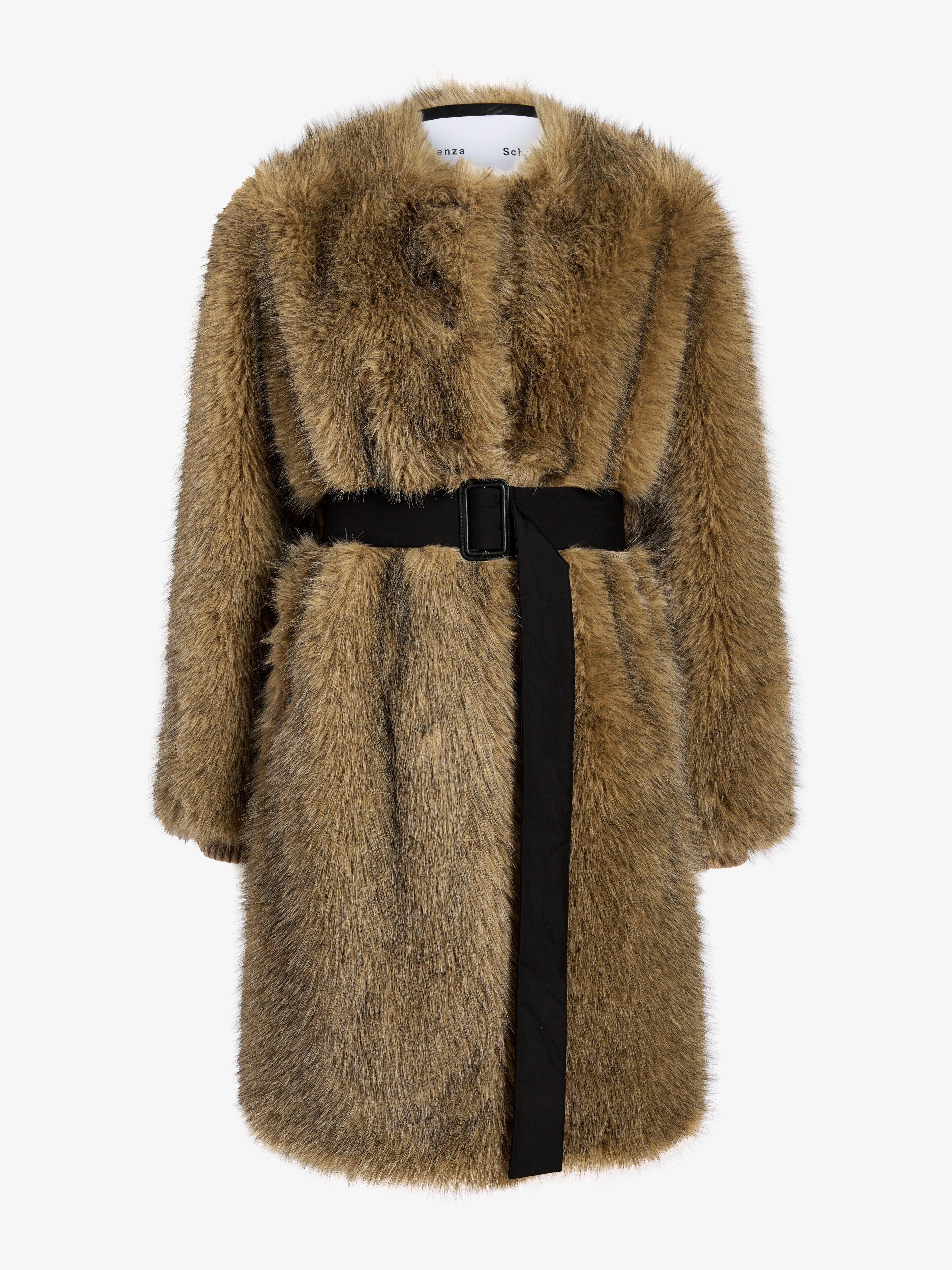 Proenza Schouler White Label Khai Coat in Faux Fur - Natural
