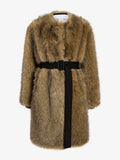 Proenza Schouler Still Life image of Khai Coat in Faux Fur in Natural
