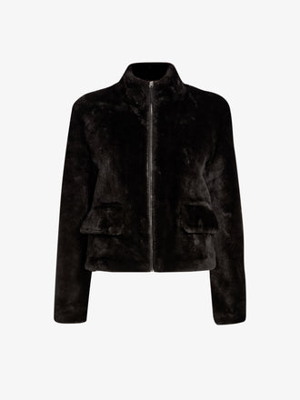 Proenza Schouler Still Life image of Scarlett Jacket in Shearling in Cacao