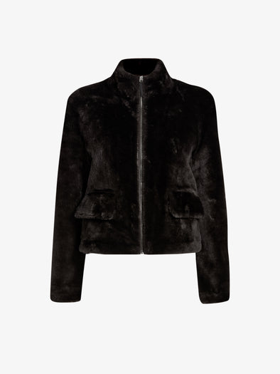 Proenza Schouler Still Life image of Scarlett Jacket in Shearling in Cacao