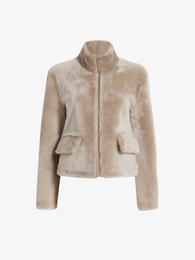 Proenza Schouler Still Life image of Scarlett Jacket in Shearling in Sand