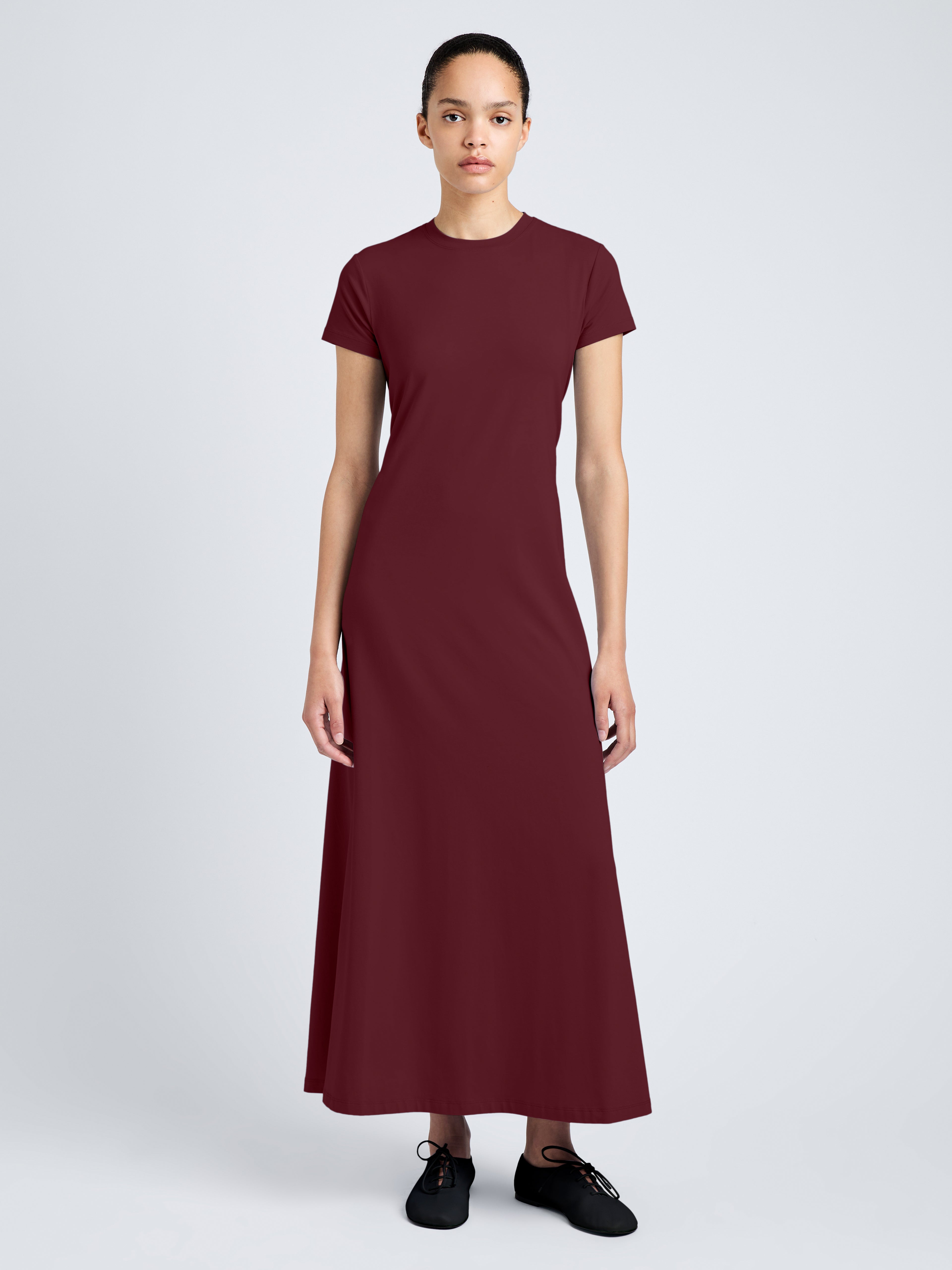 Proenza Schouler White Label Noelle Dress in Eco Jersey - Wine
