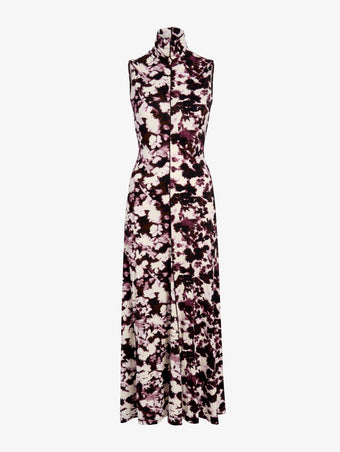 Proenza Schouler Still Life image of Valentina Dress in Printed Soft Jersey in WineOrchid
