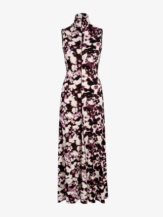 Proenza Schouler Still Life image of Valentina Dress in Printed Soft Jersey in WineOrchid