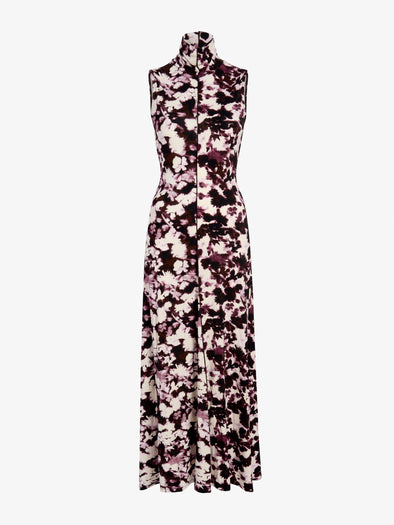 Proenza Schouler Still Life image of Valentina Dress in Printed Soft Jersey in WineOrchid